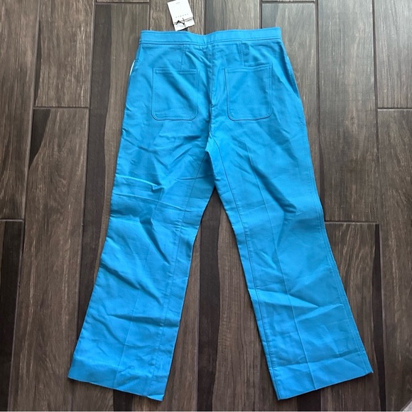 NWT Sandro Paris Straight Cut 7/8 Length Trousers in Blue Sz 6 - Picture 6 of 10